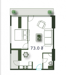 公寓 3-комн 73 m² - 治安官 Khimshiashvili, Batumi