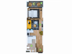公寓 1-комн 33.5 m² - 治安官 Khimshiashvili, Batumi