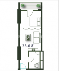 公寓 1-комн 33.6 m² - 治安官 Khimshiashvili, Batumi
