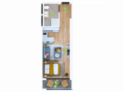 公寓 1-комн 33.5 m² - 治安官 Khimshiashvili, Batumi