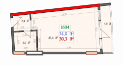 公寓 1-комн 34.8 m² - 莱赫和玛丽亚·卡钦斯基, Batumi