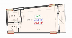 公寓 1-комн 35.2 m² - 莱赫和玛丽亚·卡钦斯基, Batumi