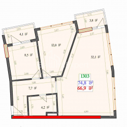 在建目标房产 2-комн 55.8 m² - 莱赫和玛丽亚·卡钦斯基, Batumi