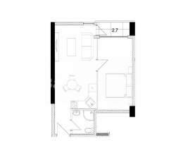 在建目标房产 43.2 平方米的公寓 - 莱赫和玛丽亚·卡钦斯基, Batumi, 佐治亚州。