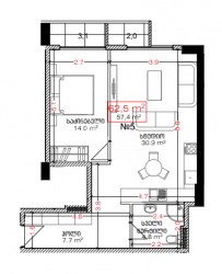 在建目标房产 2-комн 62.5 m² - 莱赫和玛丽亚·卡钦斯基, Batumi