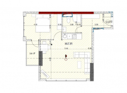 在建目标房产 50.5 平方米的公寓 - 格里戈拉·洛基帕尼泽, 巴统, 佐治亚州。