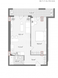 公寓 2-комн 70.5 m² - Vakhtang Gorgasali, Batumi